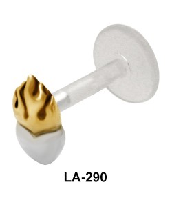 Burning Heart Shaped Labrets Push-in LA-290