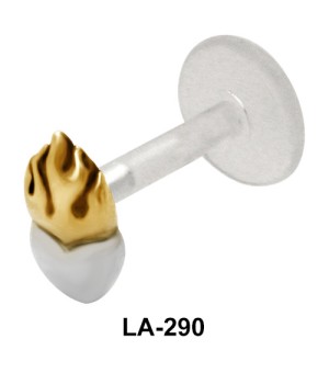 Burning Heart Shaped Labrets Push-in LA-290