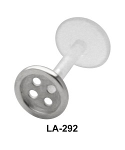 Button Labret Piercing with PTFE LA-292