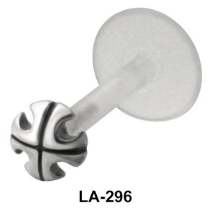 Designer Cross Labret Piercing with PTFE LA-296