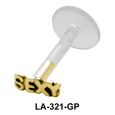 SEXY Scripted Labrets Push-in LA-321