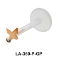 Butterfly With Rhinestone Labret Push-in LA-359