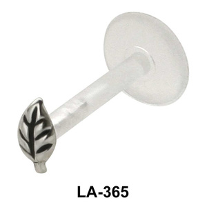 Leaf Shaped Silver 925 Labrets Push-in LA-365