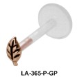 Leaf Shaped Silver 925 Labrets Push-in LA-365