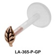 Leaf Shaped Silver 925 Labrets Push-in LA-365