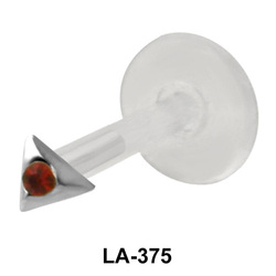 Gemstone Triangle Shaped Labrets Push-in LA-375