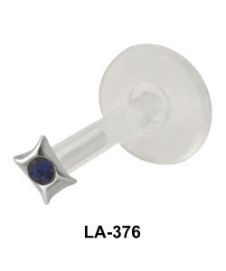 Gemstone Square Shaped Labrets Push-in LA-376