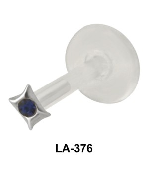 Gemstone Square Shaped Labrets Push-in LA-376