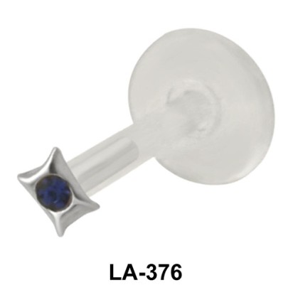 Gemstone Square Shaped Labrets Push-in LA-376