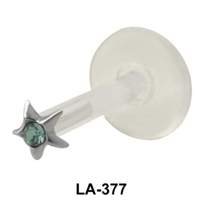 Gemstone Set Star Shaped Labrets Push-in LA-377