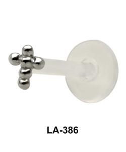 Ball Cross Shaped labrets Push-in LA-386