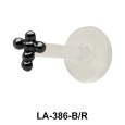 Ball Cross Shaped labrets Push-in LA-386