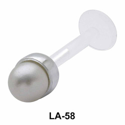 Pearly Shaped labrets Push-in LA-58