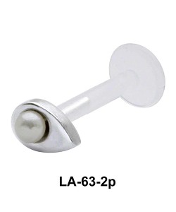 Ball Set Eye Shaped Labrets Push-in LA-63-2p