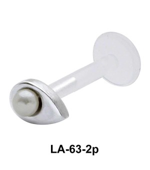 Ball Set Eye Shaped Labrets Push-in LA-63-2p