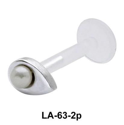 Ball Set Eye Shaped Labrets Push-in LA-63-2p