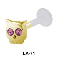 Devil Face Shaped Labrets Push-in LA-71