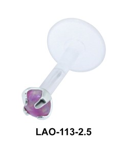 Stone Set Labret Piercing LAO-113-2.5