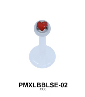 Heart Labret Piercing PMXLBBLSE-02