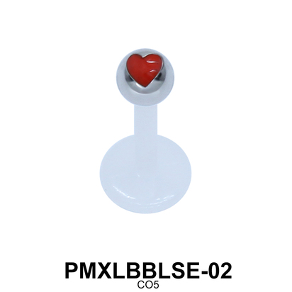 Heart Labret Piercing PMXLBBLSE-02