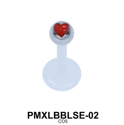 Heart Labret Piercing PMXLBBLSE-02