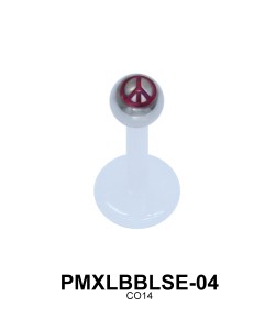 Peace Labret Piercing PMXLBBLSE-04