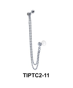 Stones Double Chained Tragus Piercing TIPTC2-11