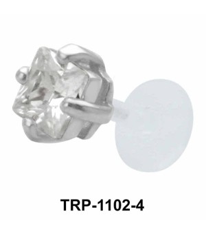 Diamond Stone Tragus Piercing TRP-1102-4