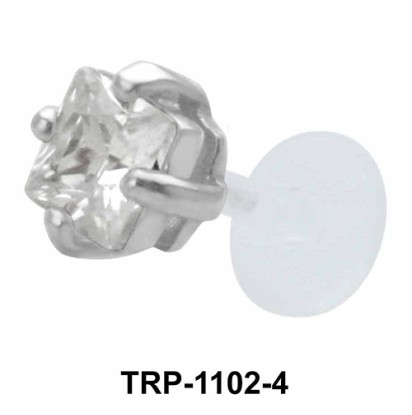 Diamond Stone Tragus Piercing TRP-1102-4