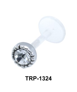 Bezel Rhinestone Tragus Piercing TRP-1324