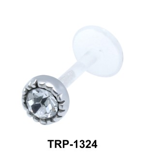 Bezel Rhinestone Tragus Piercing TRP-1324