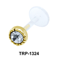 Bezel Rhinestone Tragus Piercing TRP-1324
