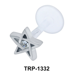 Star with Stone Set Inside External Push In TRP-1332