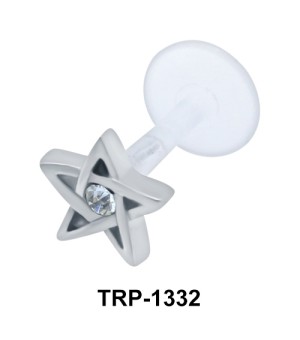 Star with Stone Set Inside External Push In TRP-1332