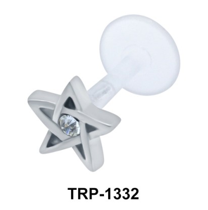 Star with Stone Set Inside External Push In TRP-1332