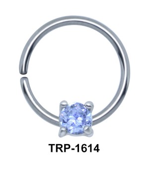 Round CZ Cartilage Tragus Piercing TRP-1614