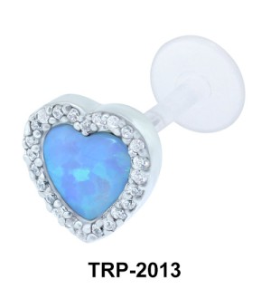 Heart Opal  Tragus Piercing TRP-2013