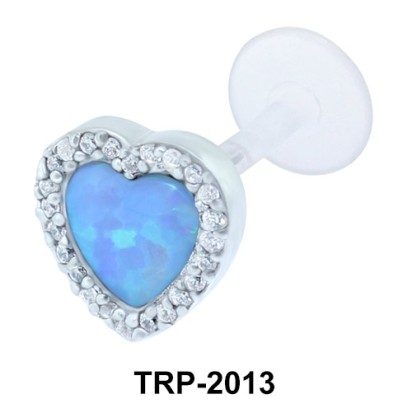 Heart Opal  Tragus Piercing TRP-2013
