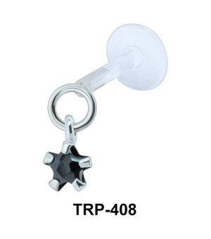 Prong CZ Tragus Piercing TRP-408