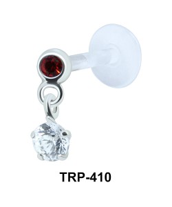 Double Colored Stone Tragus Piercing TRP-410