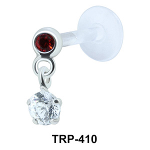 Double Colored Stone Tragus Piercing TRP-410