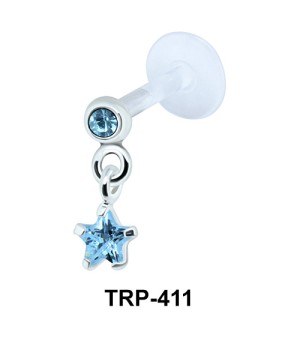 Round and Star Tragus Piercing TRP-411