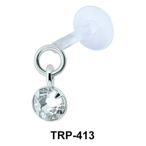 CZ Dangling Tragus Piercing TRP-413