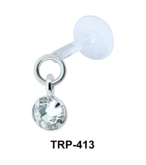 CZ Dangling Tragus Piercing TRP-413