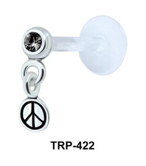 Peace Symbol Tragus Piercing TRP-422