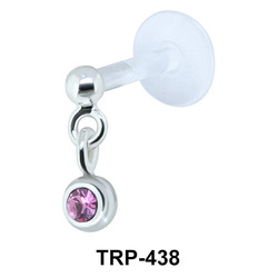 Bezel Stone Tragus Piercing TRP-438