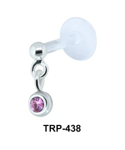 Bezel Stone Tragus Piercing TRP-438