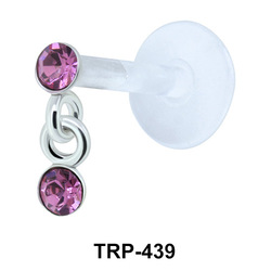Dual Gemstone Tragus Piercing TRP-439