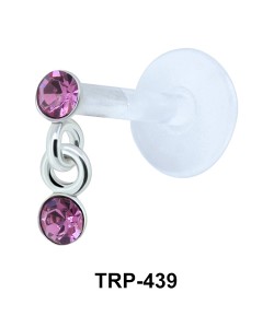 Dual Gemstone Tragus Piercing TRP-439