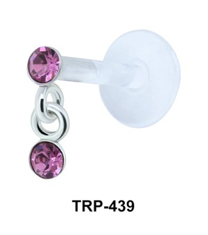 Dual Gemstone Tragus Piercing TRP-439